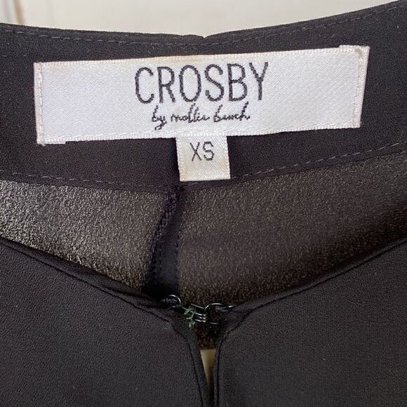 Drapey Black Blouse By Crosby By Mollie Burch - Picture 6 of 7